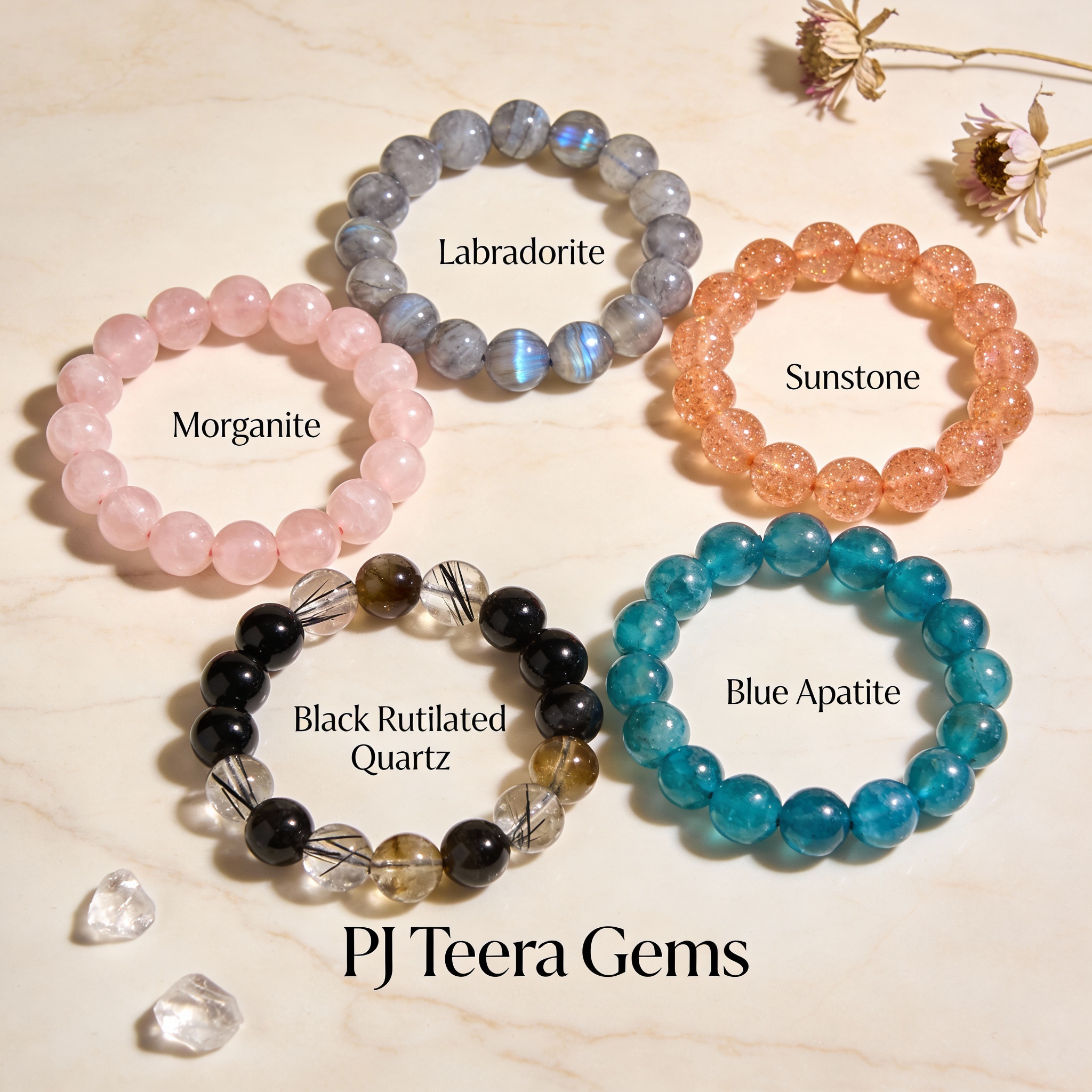 AAA Gemstone Bracelet | Healing Crystal, 8mm Beads 7